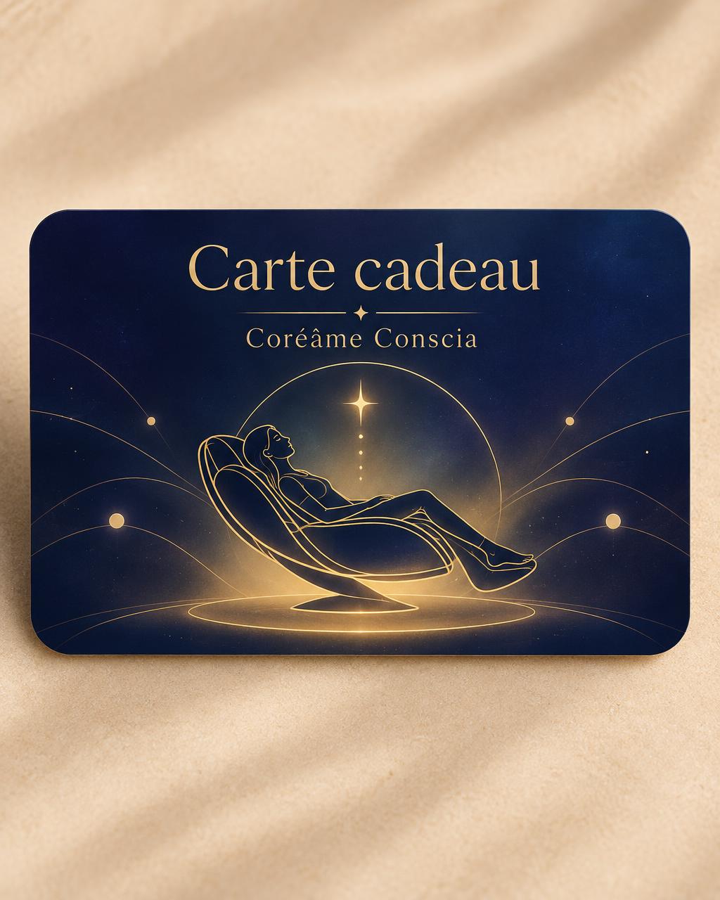 La carte cadeau virtuelle Coréâme Conscia telle qu'elle est reçue
